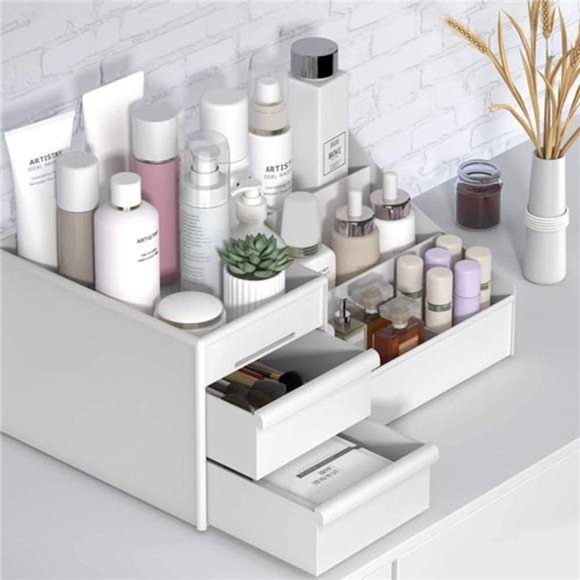Makeup Organizer With Drawers — Countertop Organizer for Cosmetics,Vanity Holder - Picture 2 of 7